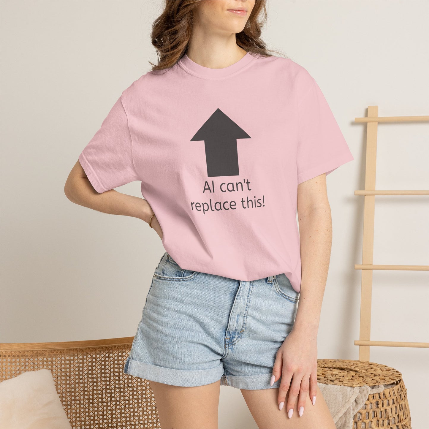 AI can't replace this! Unisex Garment-Dyed Short Sleeve T-shirt