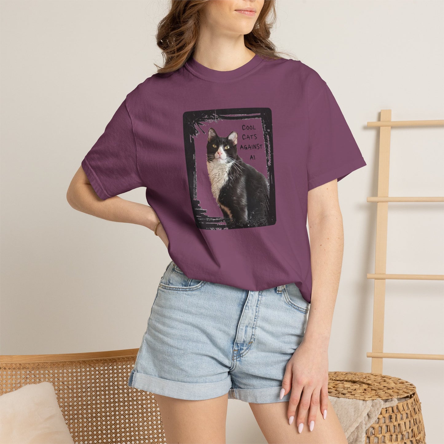 Cool Cats Against AI - Garment-Dyed T-shirt