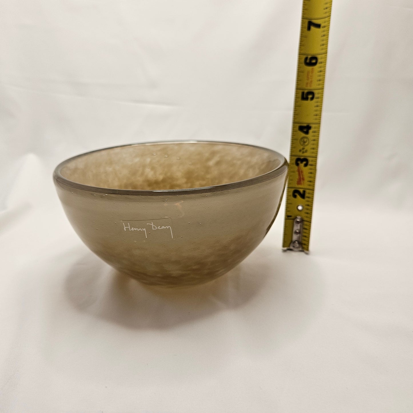 Henry Dean art glass bowl, signed