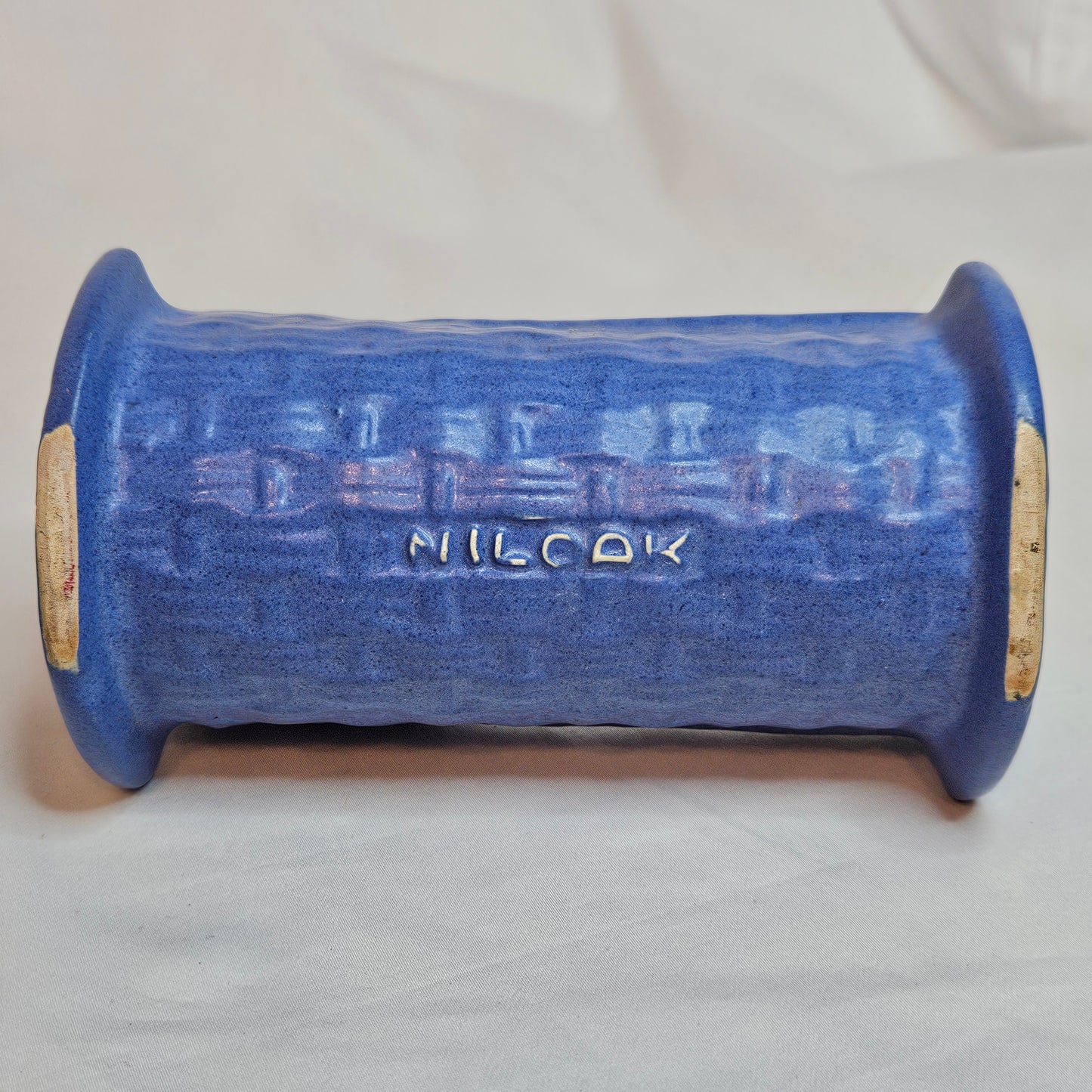 Vintage Niloak Pottery Cradle in Ozark Blue