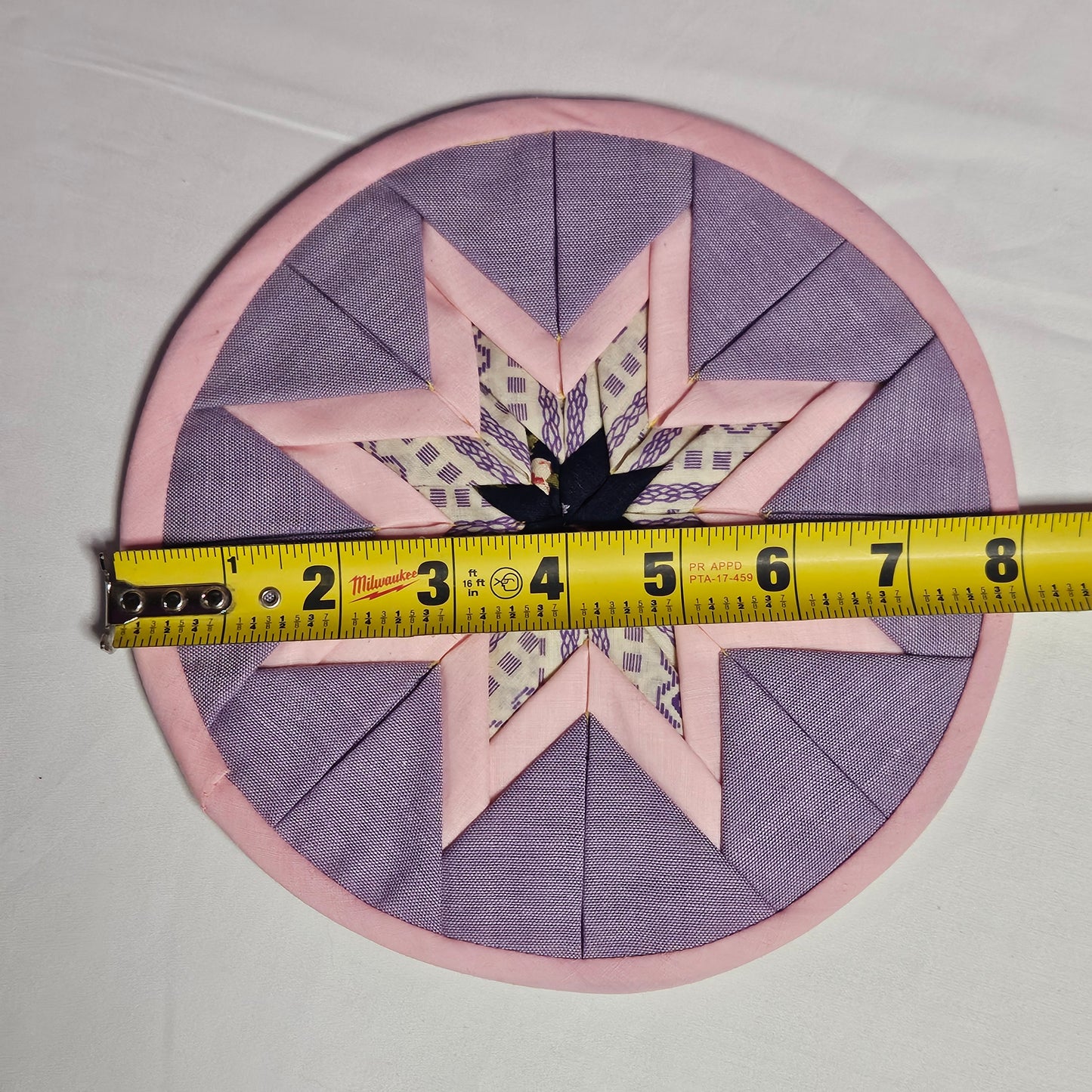 8" quilted cotton trivet