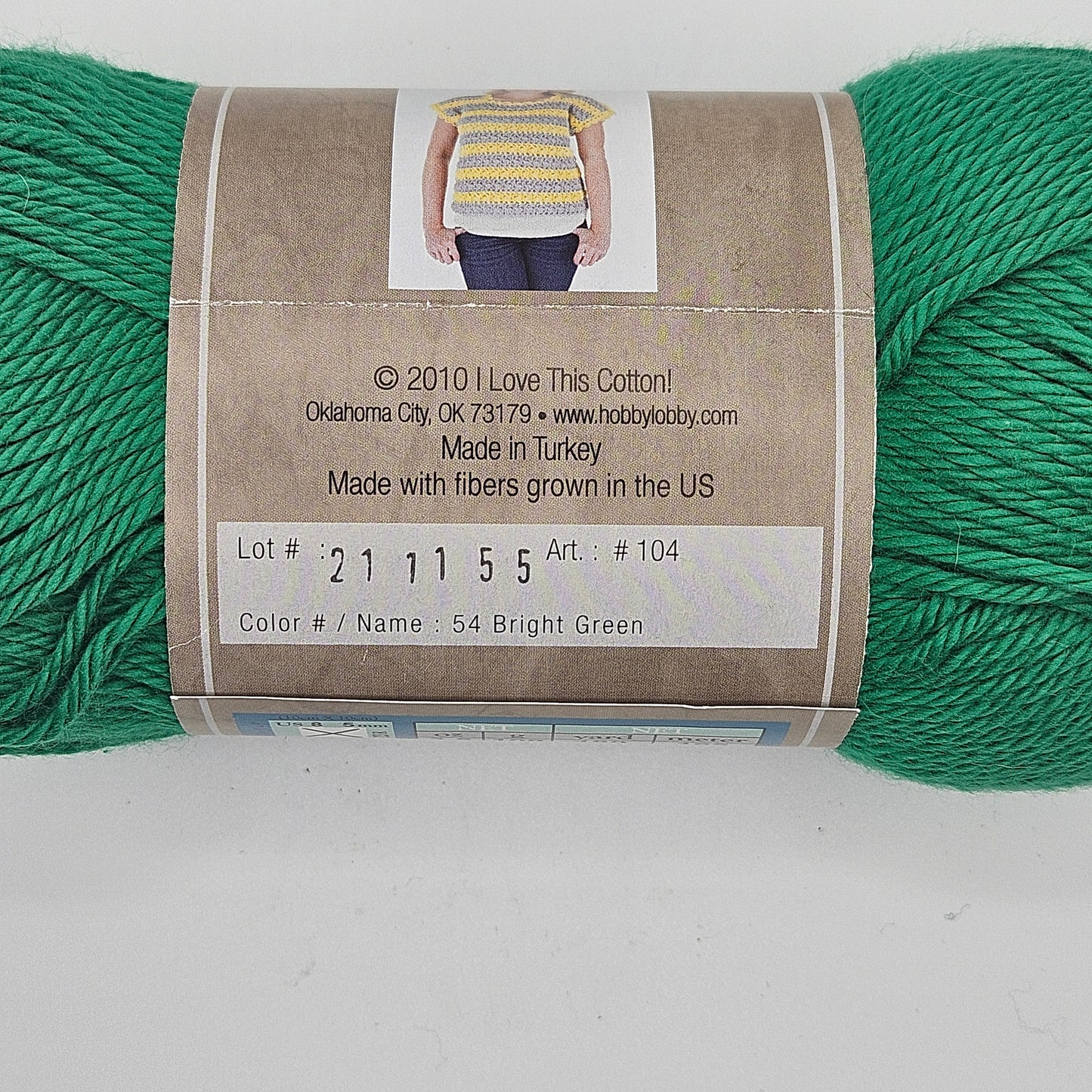 I Love This Cotton Medium Yarn for Crocheting & Knitting Soft Yarn Skein 180 Yds