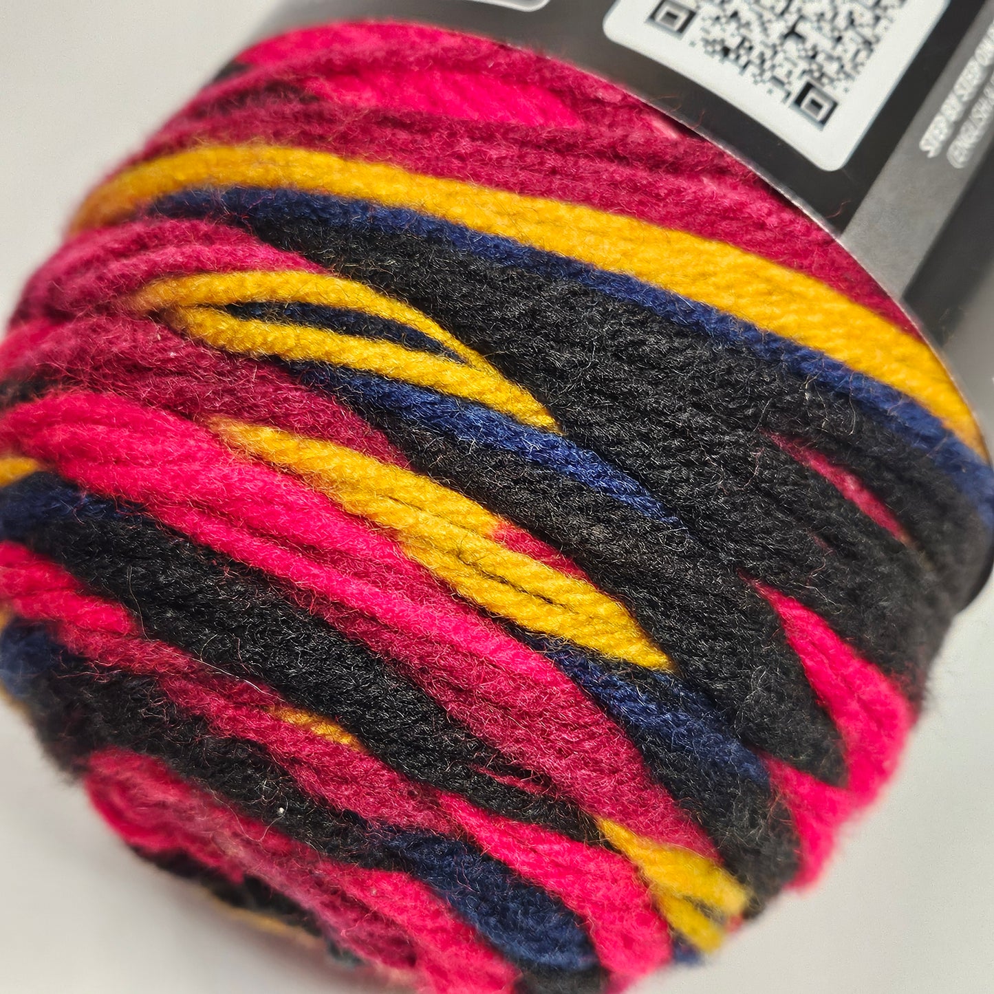 Red Heart Granny Square Yarn in Black-Moody Cherry