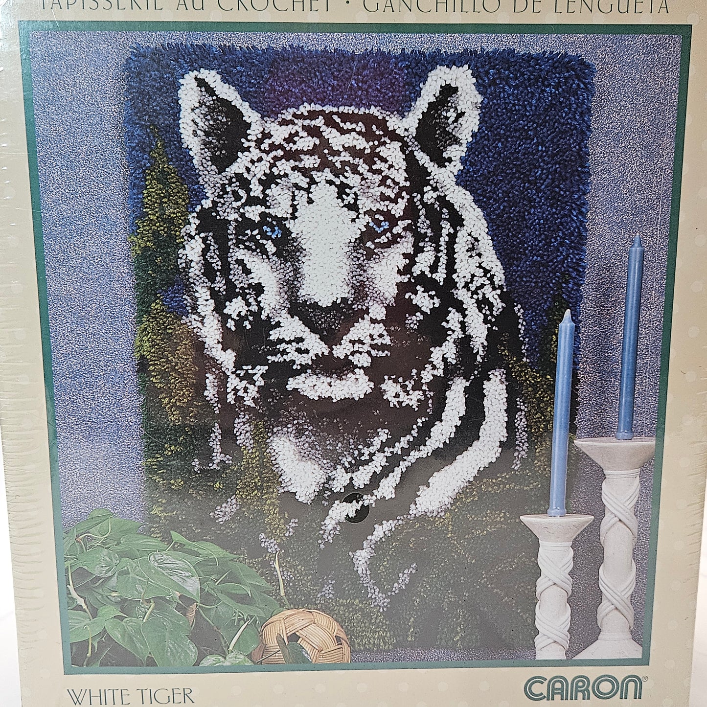 White Tiger Vintage Latch Hook Kit, New, Factory sealed