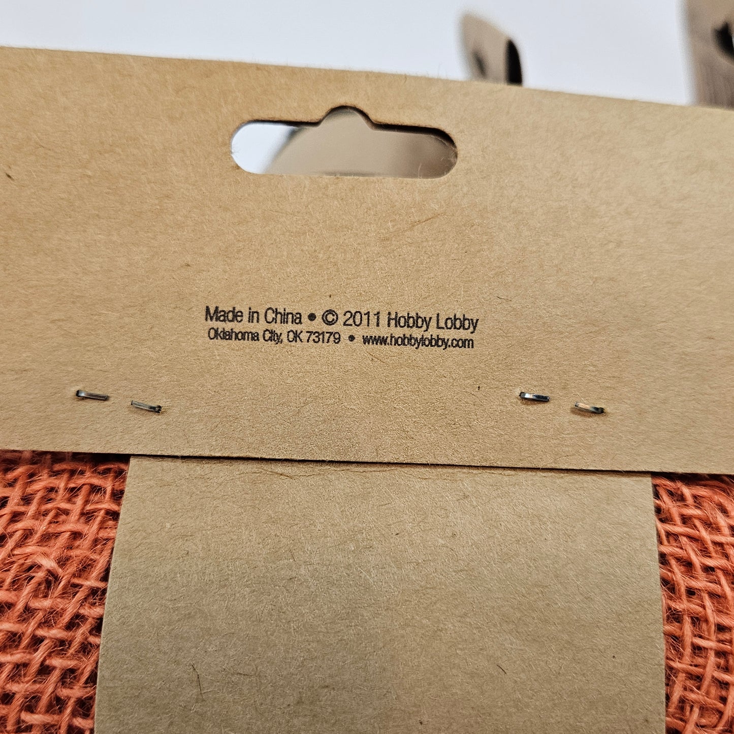 Burlap craft ribbon, lot of 3 rolls, Orange and Black, Hobby Lobby, 5.5 inches wide
