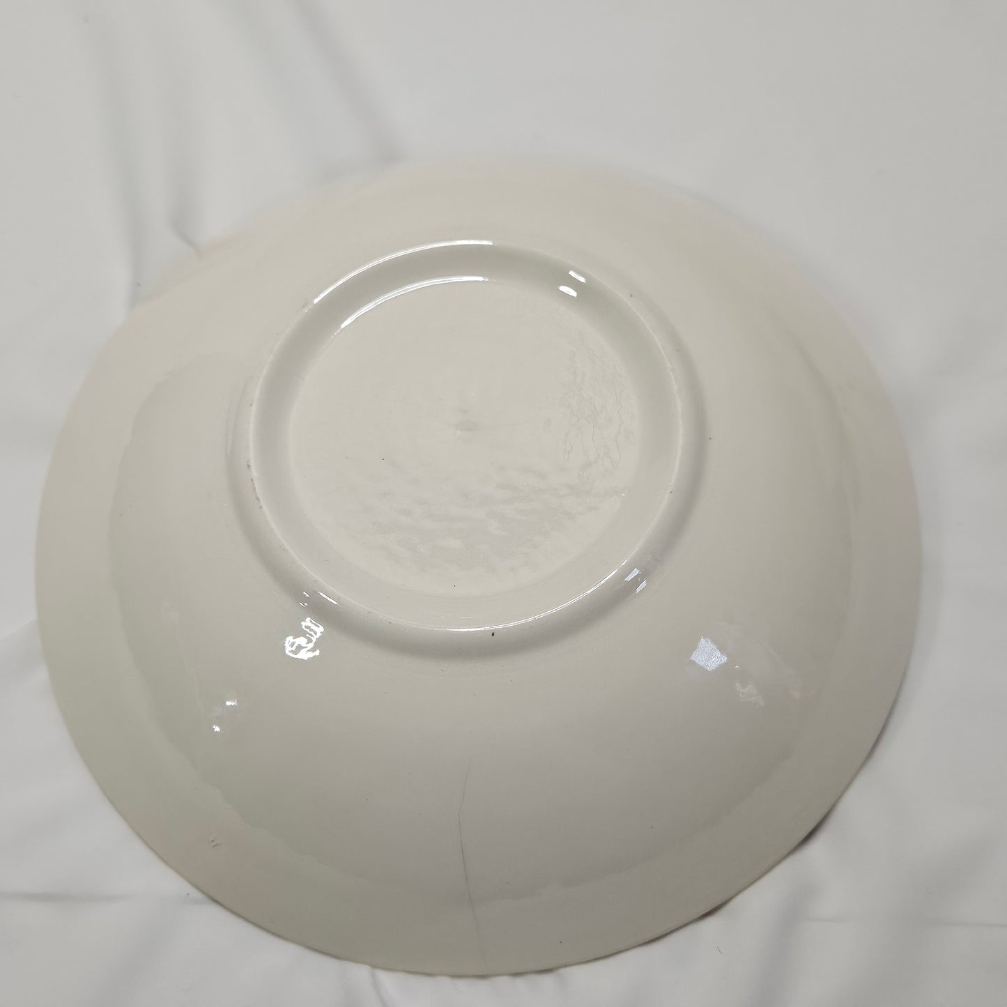 Royal China Cavalier Ironstone, Damsel pattern, two 9" yellow floral serving bowls