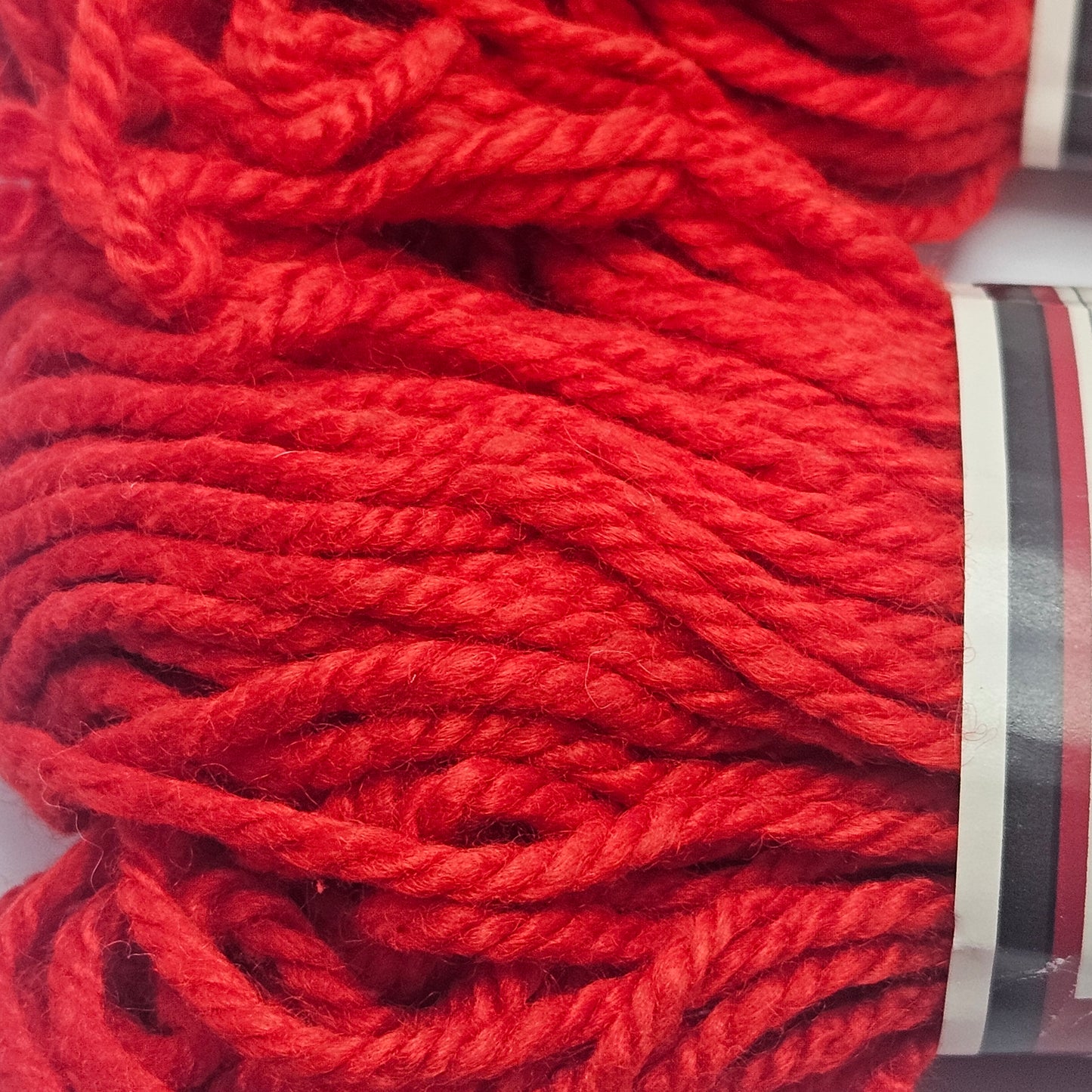 Aunt Lydia's Heavy Rug Yarn, Color Red, 75% Rayon, 25% Cotton, Lot of 4 skeins