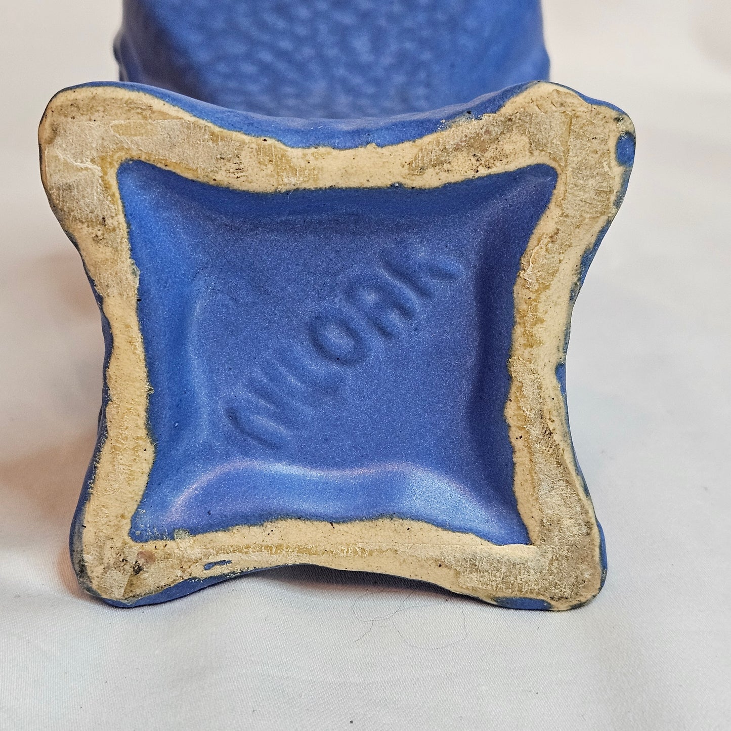 Vintage Niloak Handled Vase in Ozark Blue, 1940s