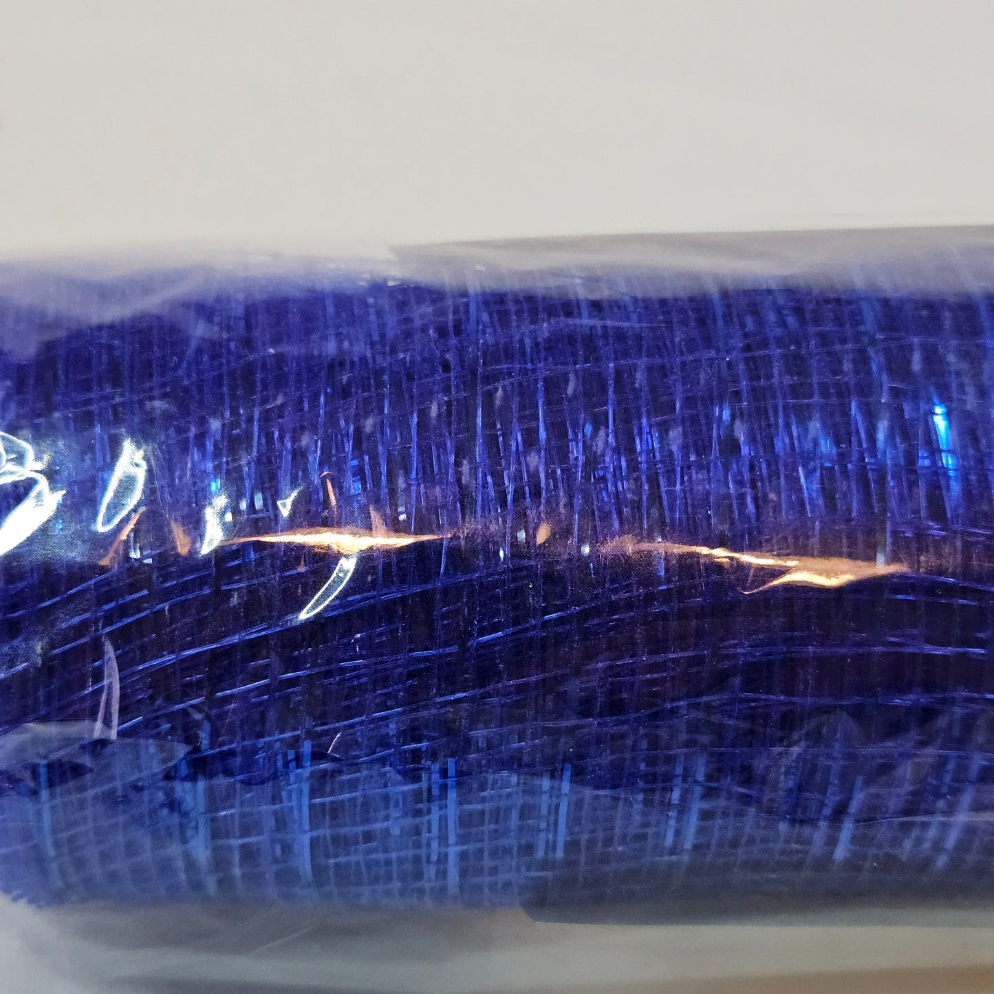 Floral Garden decorative mesh 6 inch ribbon, 2 royal blue, 1 purple