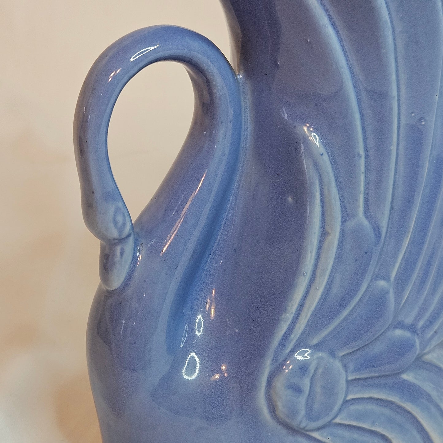 Niloak Swan Ozark Blue vintage vase, 7 inches tall