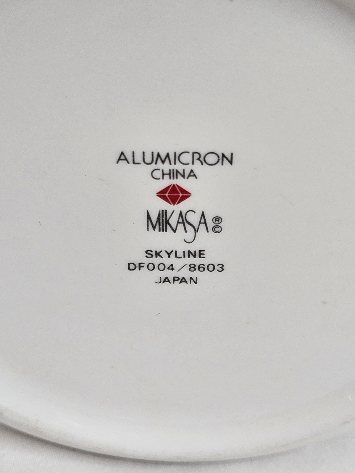 Vintage Mikasa Skyline covered sugar bowl, Alumicron China