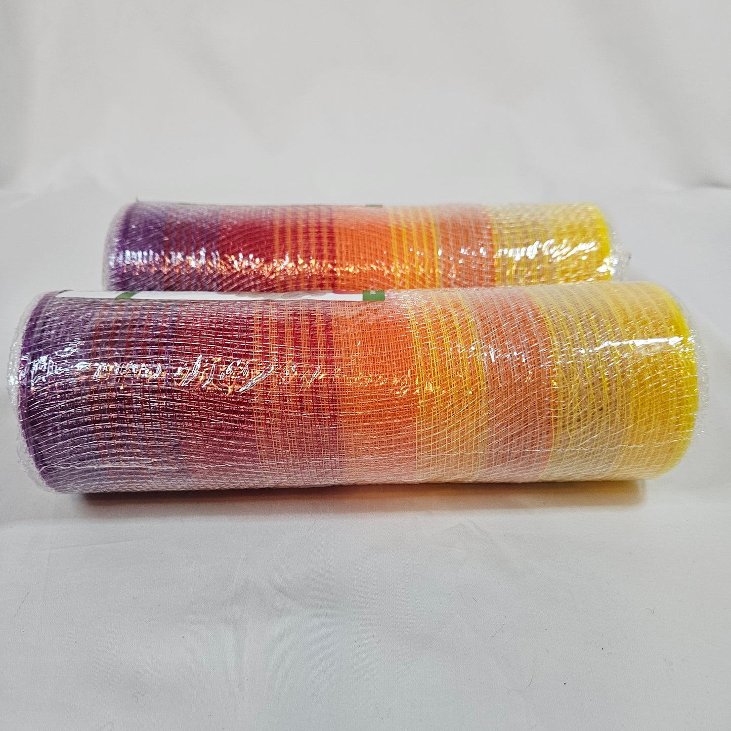FloralCraft Decorative mesh 10 inch ribbon, Orange Ombre, 10 yards, 2 rolls