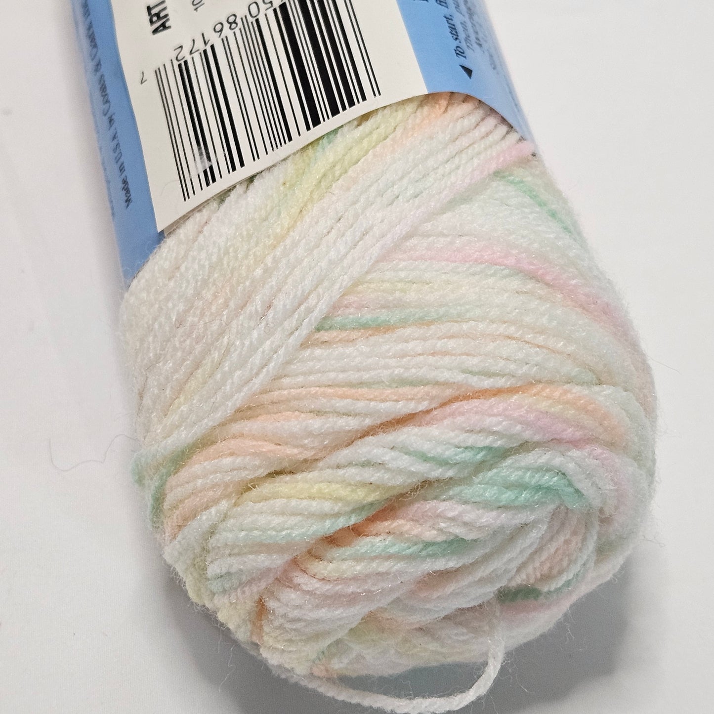 Vintage Red Heart Baby Acrylic yarn, 2 skeins, Lollipop Print