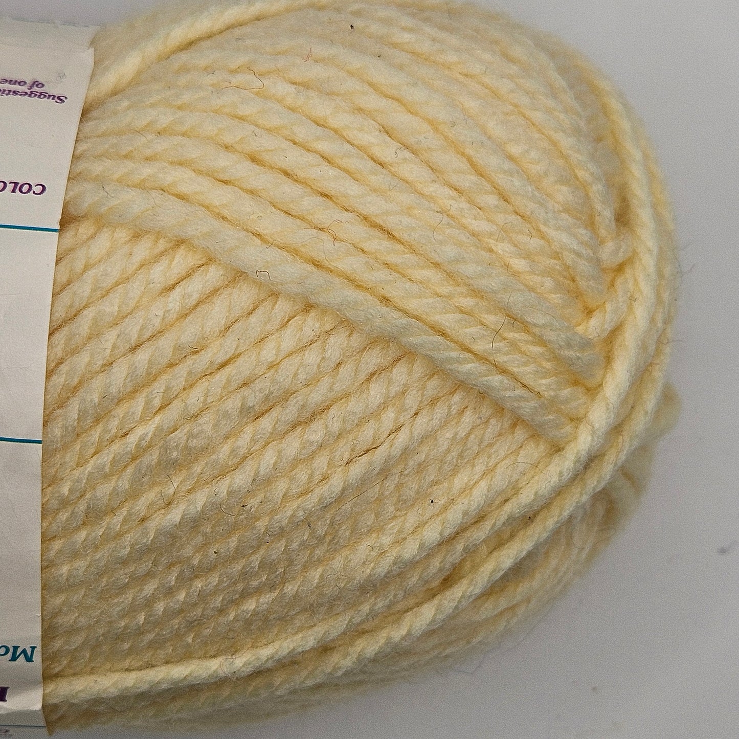 Lion Brand Jiffy Basic Pastel Yellow worsted yarn