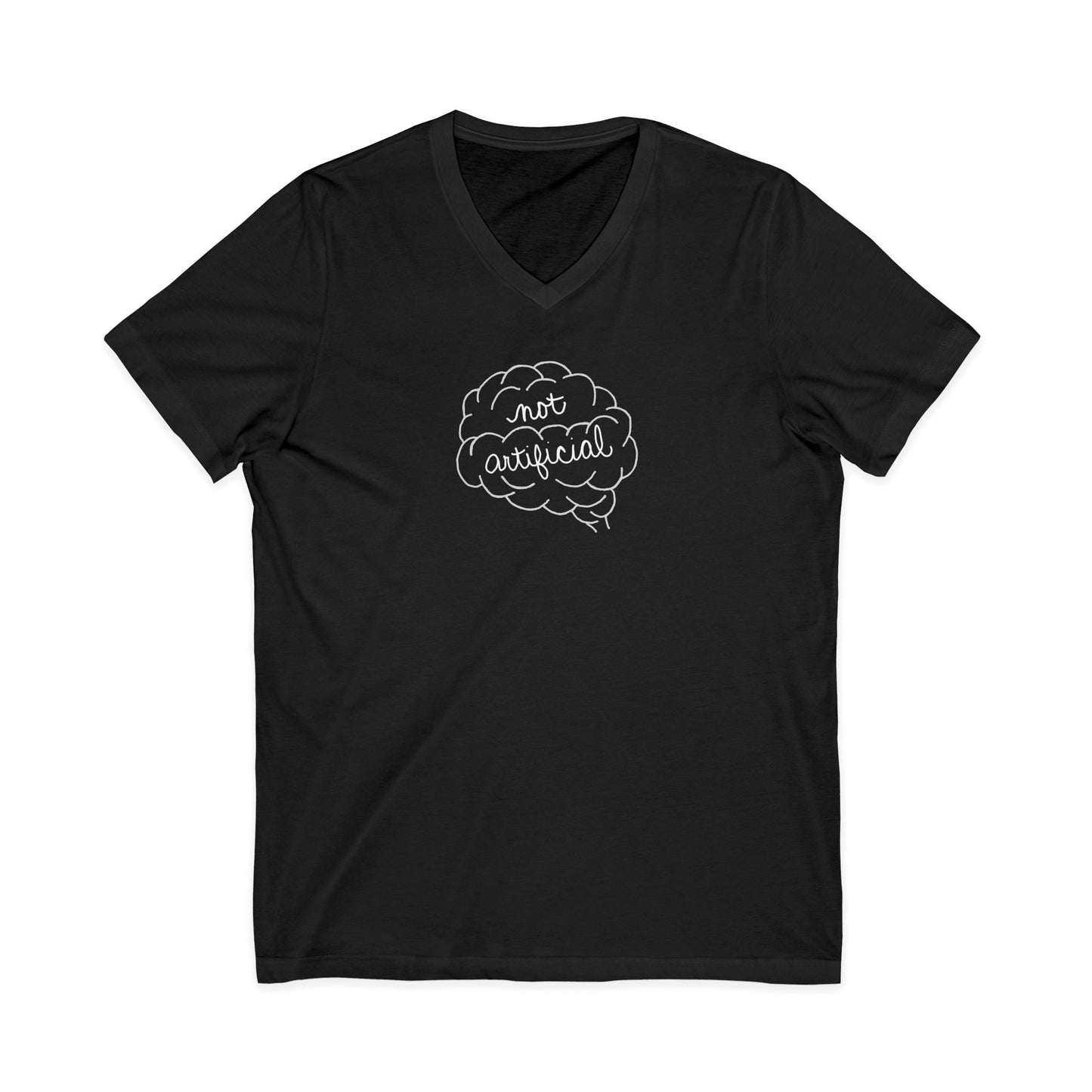 Not Artificial - Unisex Jersey Short Sleeve V-Neck Tee