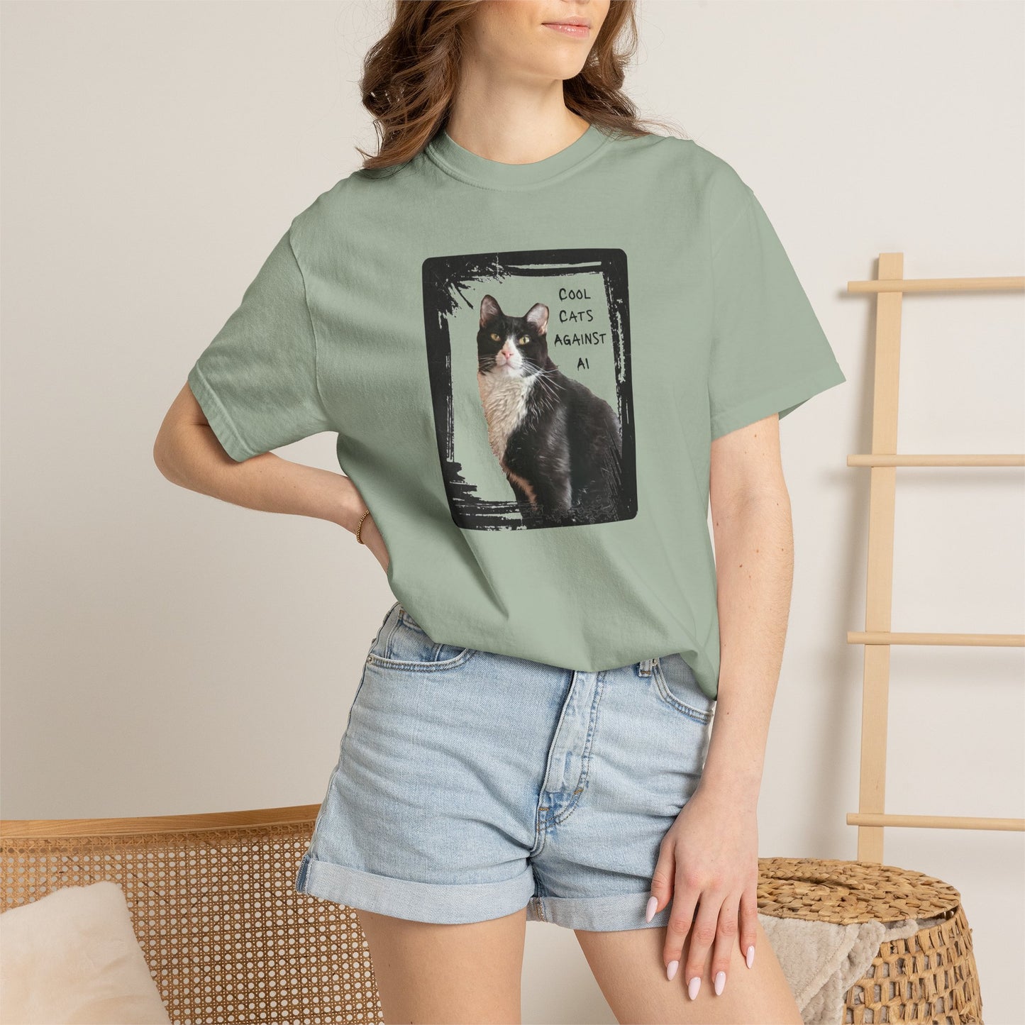 Cool Cats Against AI - Garment-Dyed T-shirt