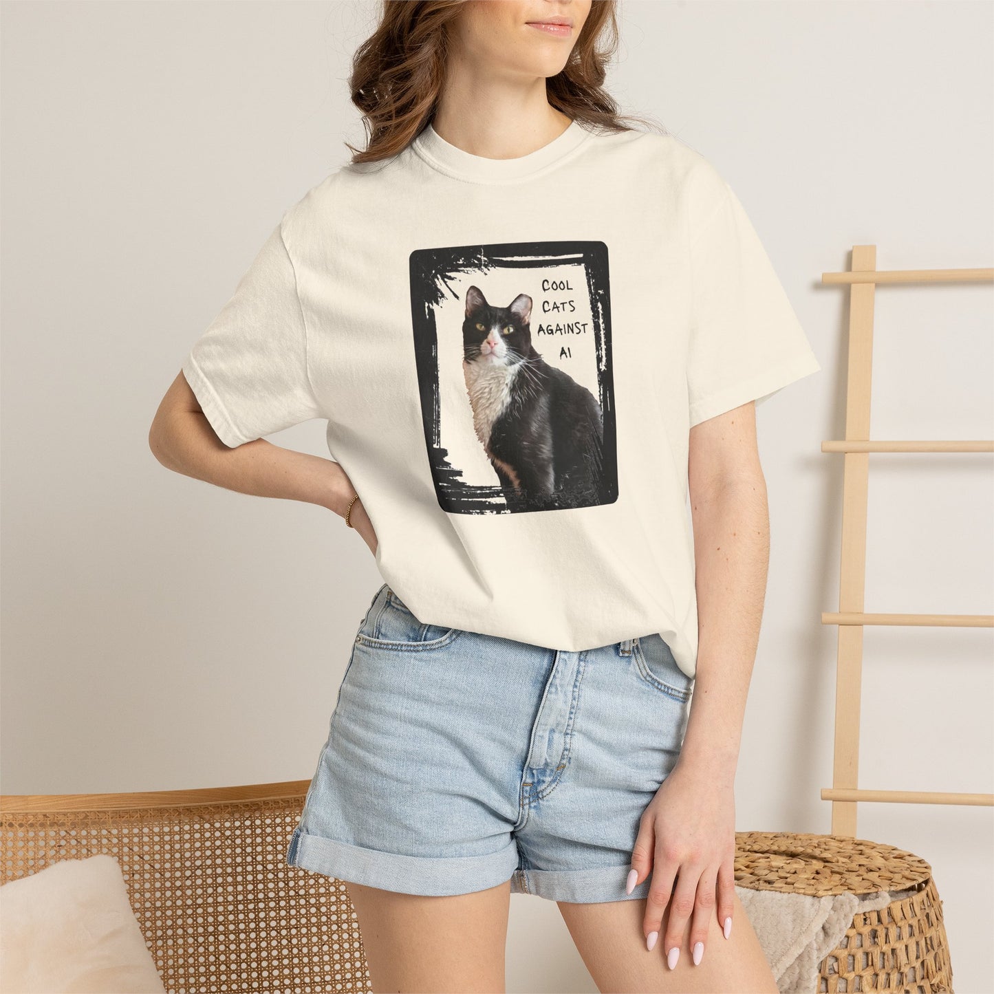 Cool Cats Against AI - Garment-Dyed T-shirt