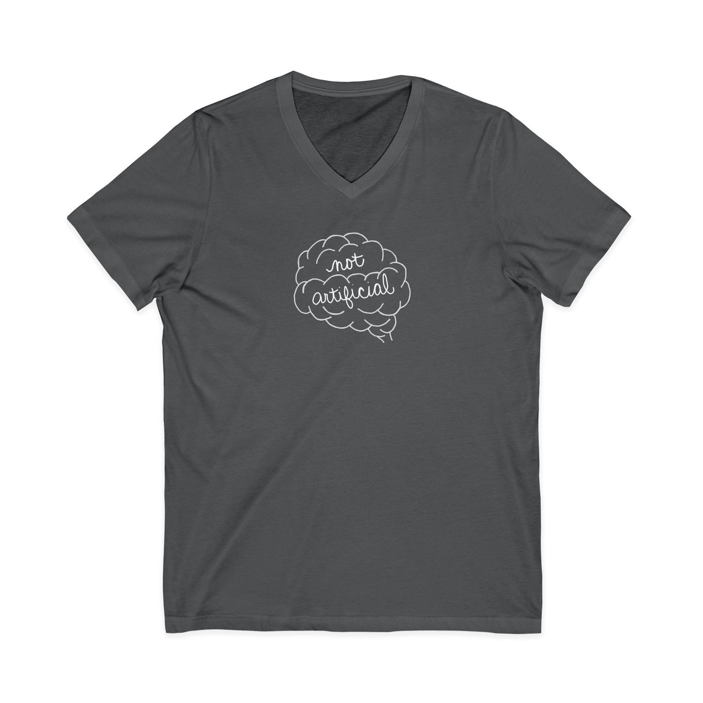 Not Artificial - Unisex Jersey Short Sleeve V-Neck Tee