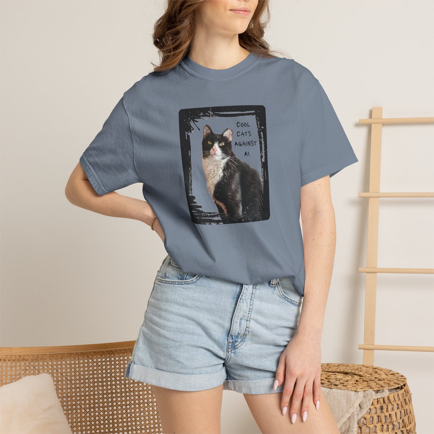 Cool Cats Against AI - Garment-Dyed T-shirt