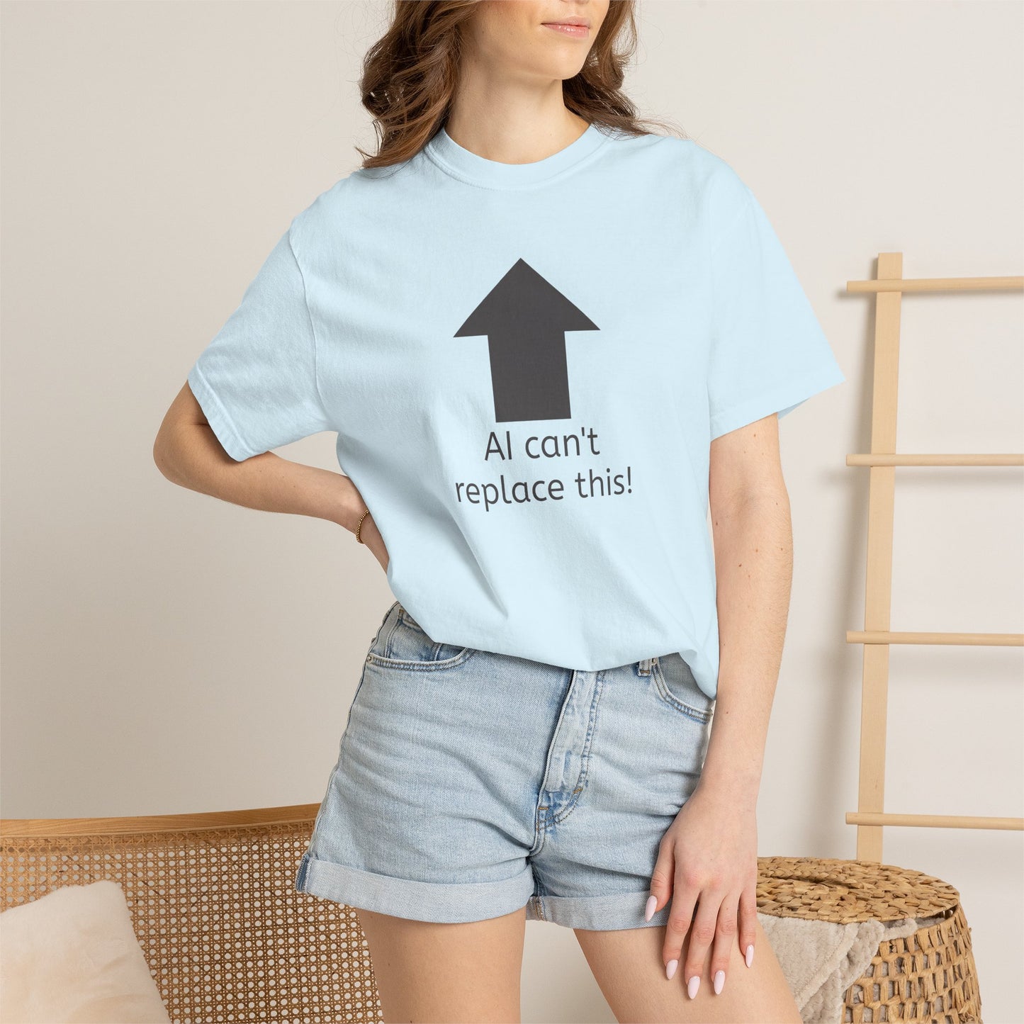 AI can't replace this! Unisex Garment-Dyed Short Sleeve T-shirt