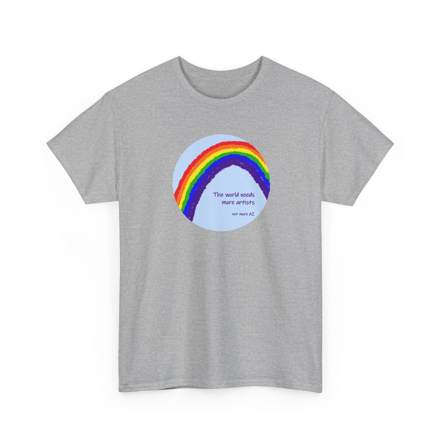 The world needs more artists, not more AI - Unisex Heavy Cotton Tee