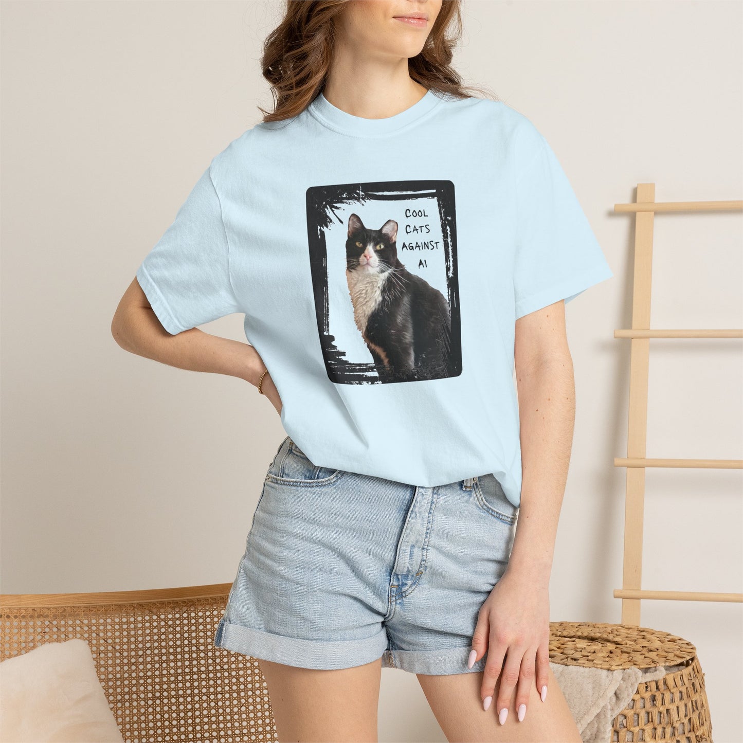 Cool Cats Against AI - Garment-Dyed T-shirt