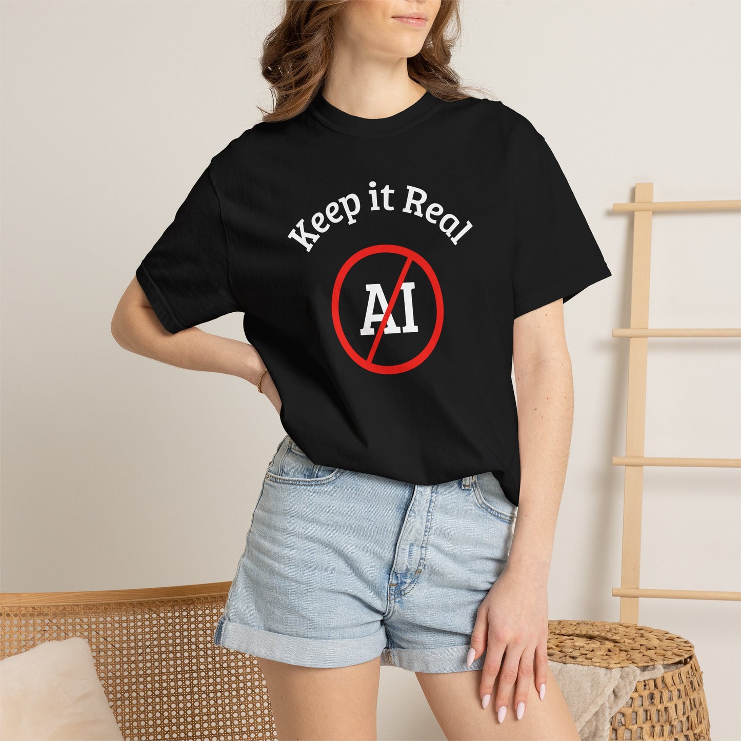 Keep It Real, No AI, Unisex T-shirt