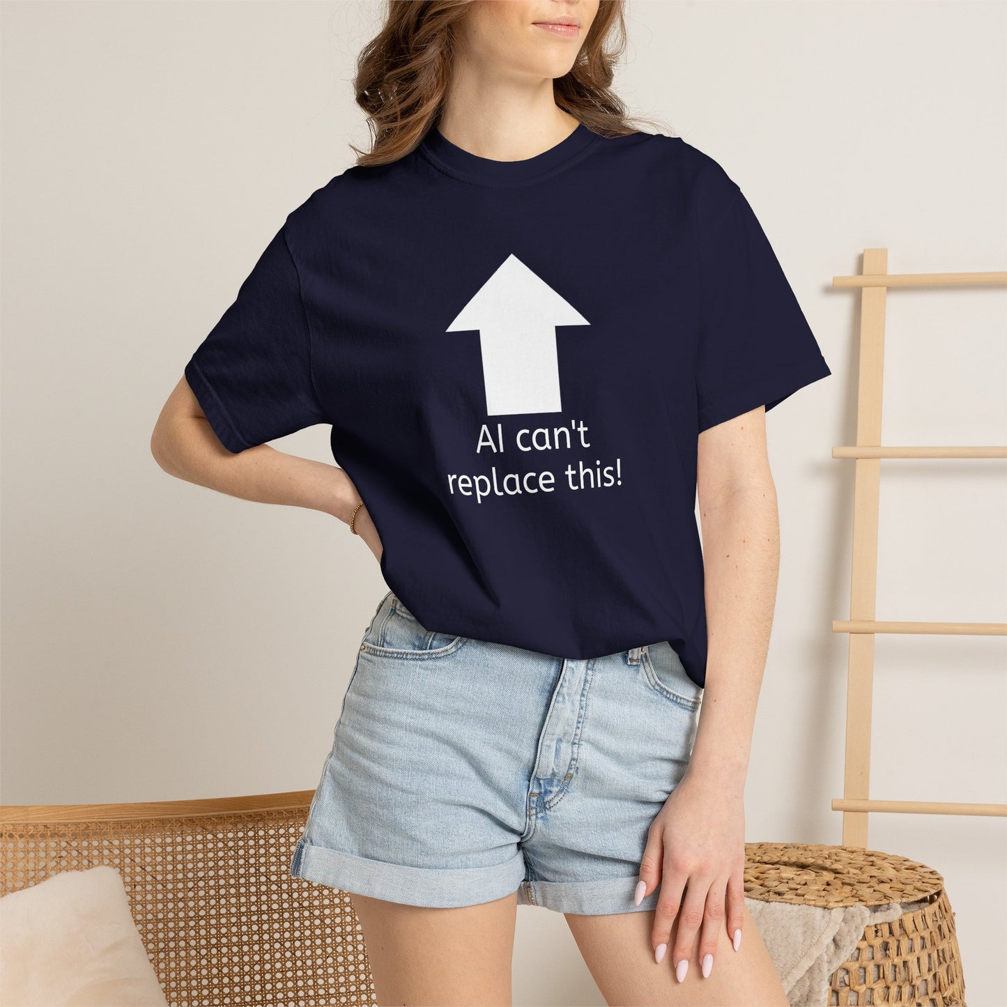 AI can't replace this! Unisex Garment-Dyed Short Sleeve T-shirt