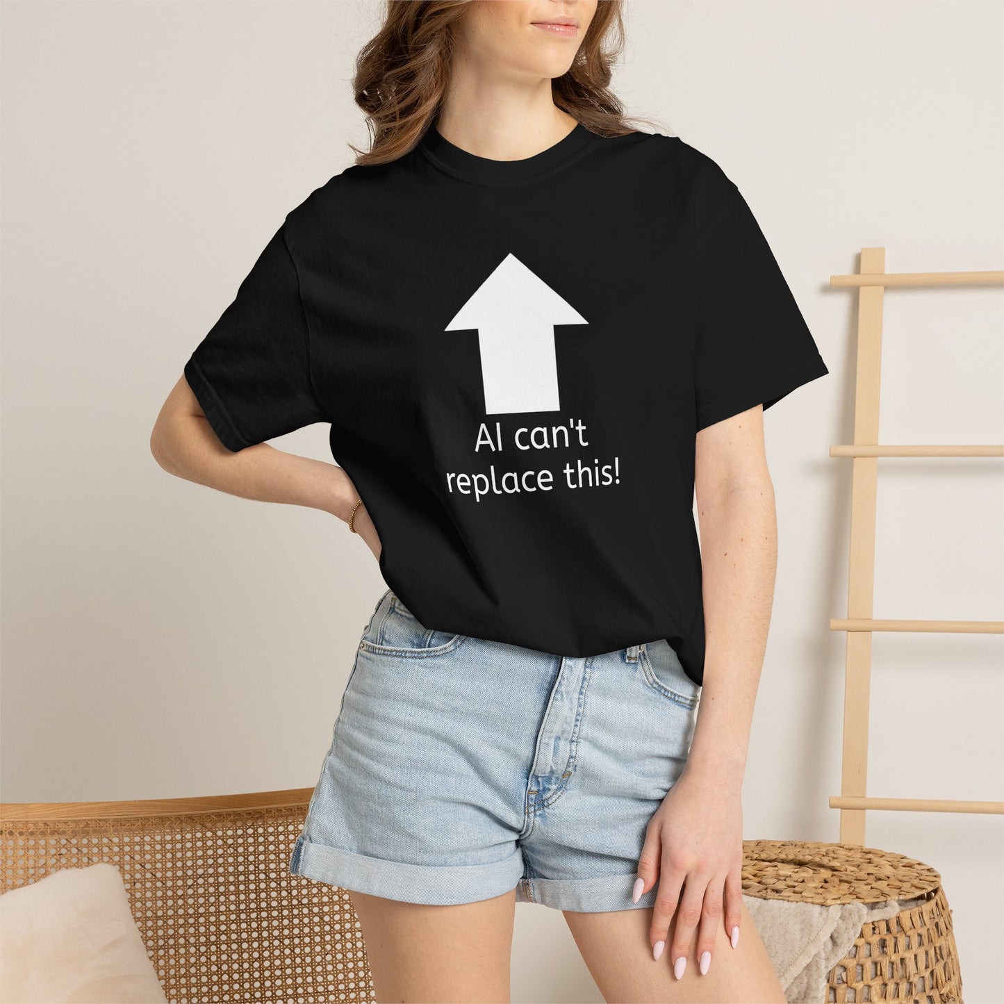 AI can't replace this! Unisex Garment-Dyed Short Sleeve T-shirt