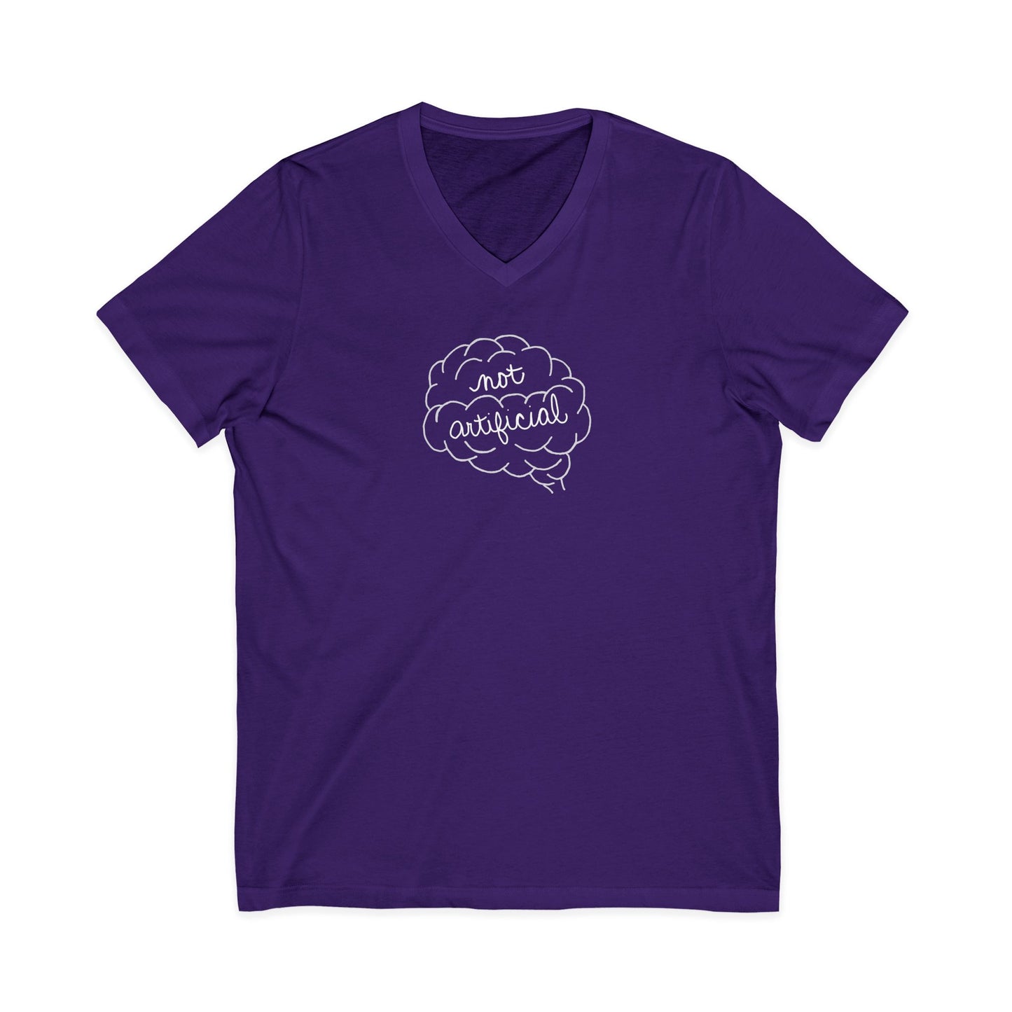 Not Artificial - Unisex Jersey Short Sleeve V-Neck Tee