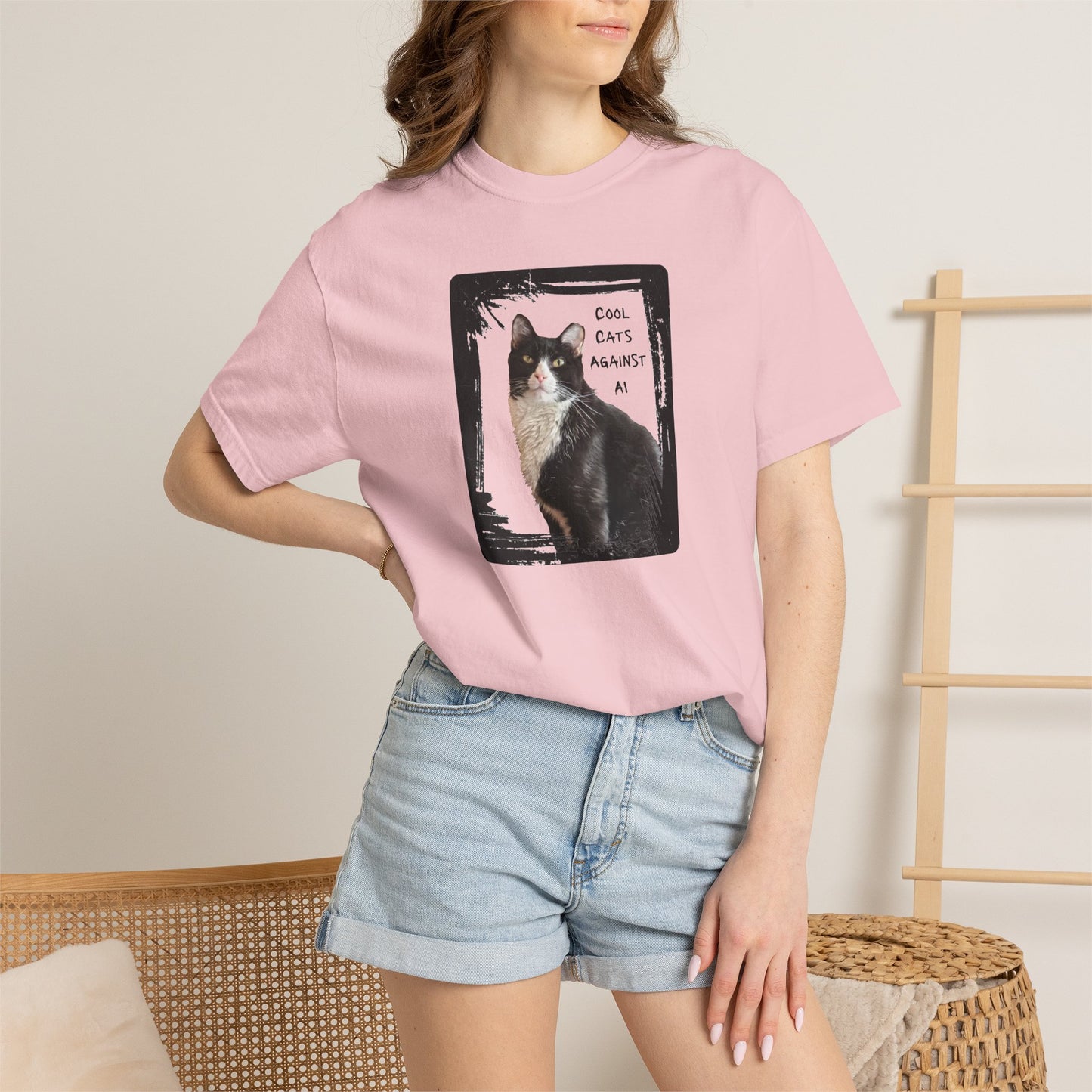 Cool Cats Against AI - Garment-Dyed T-shirt