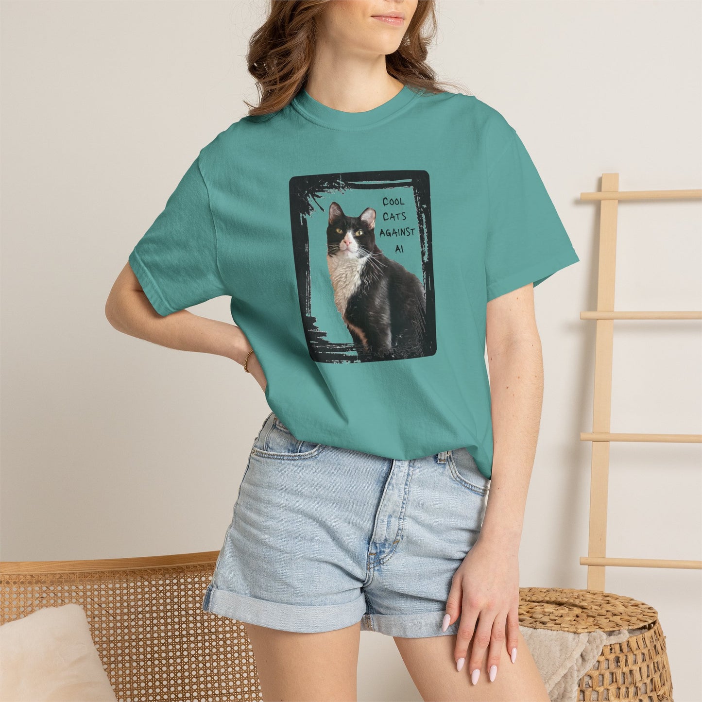 Cool Cats Against AI - Garment-Dyed T-shirt