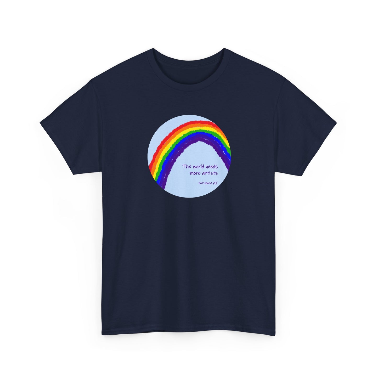 The world needs more artists, not more AI - Unisex Heavy Cotton Tee