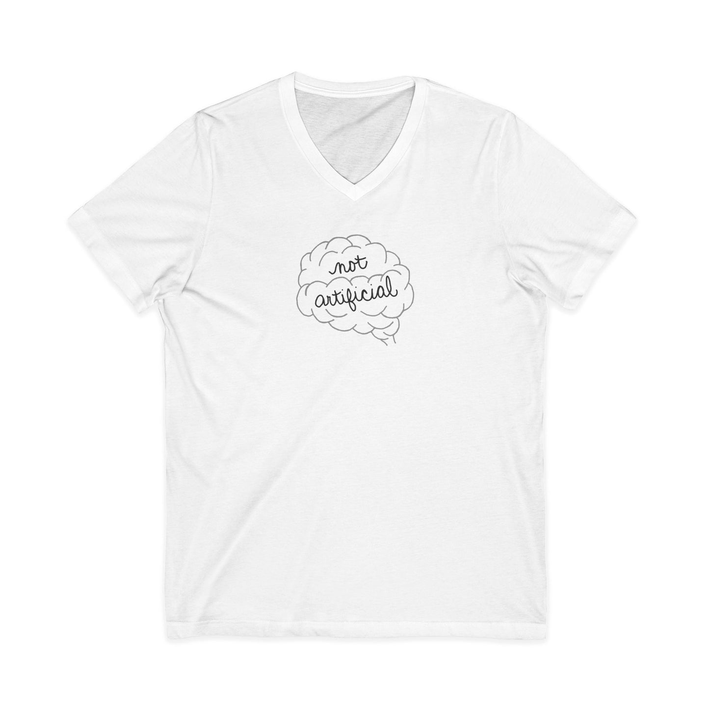 Not Artificial - Unisex Jersey Short Sleeve V-Neck Tee