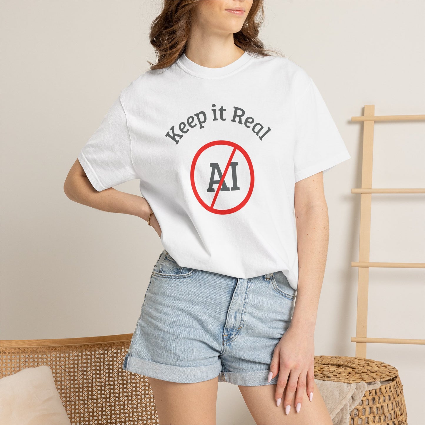 Keep It Real, No AI, Unisex T-shirt