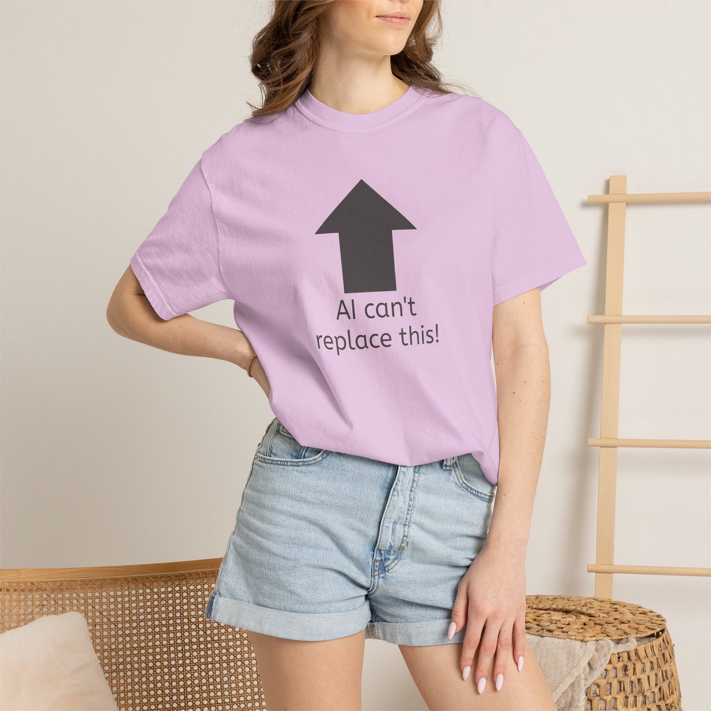 AI can't replace this! Unisex Garment-Dyed Short Sleeve T-shirt