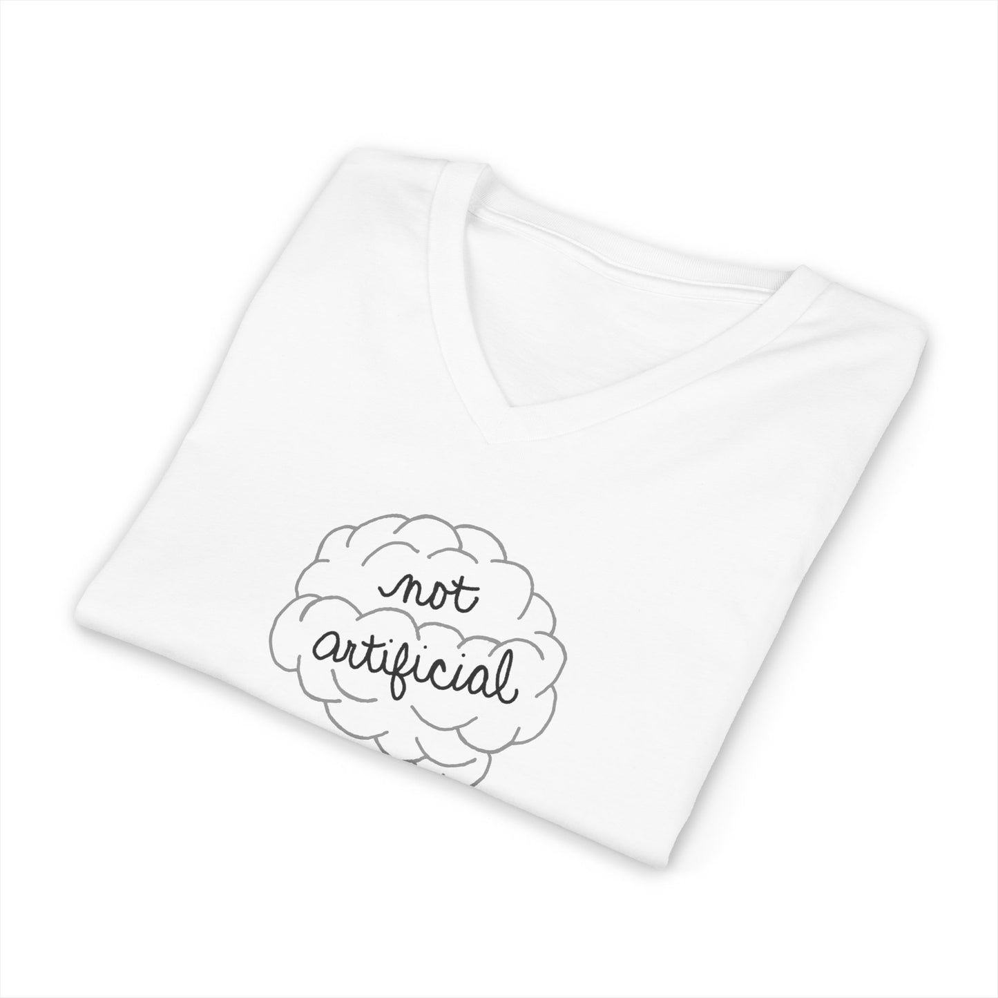 Not Artificial - Unisex Jersey Short Sleeve V-Neck Tee