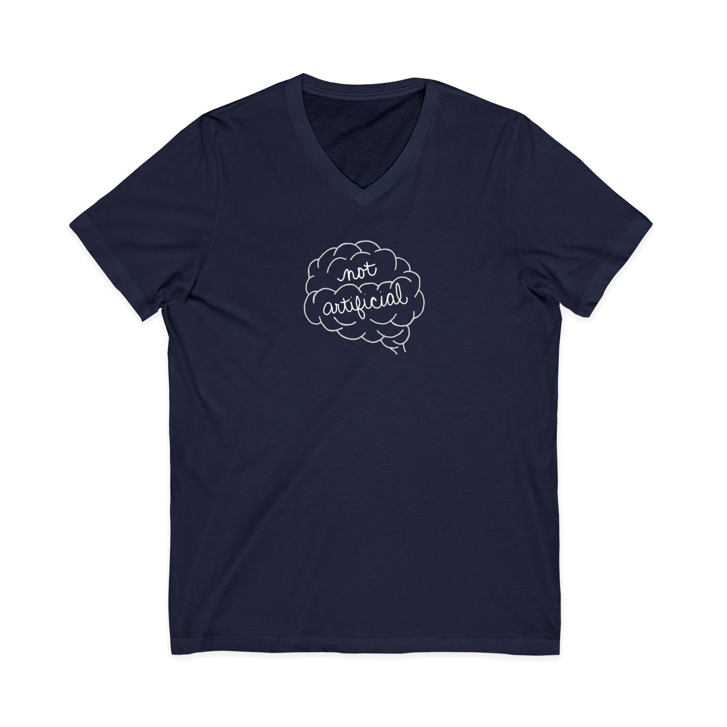 Not Artificial - Unisex Jersey Short Sleeve V-Neck Tee