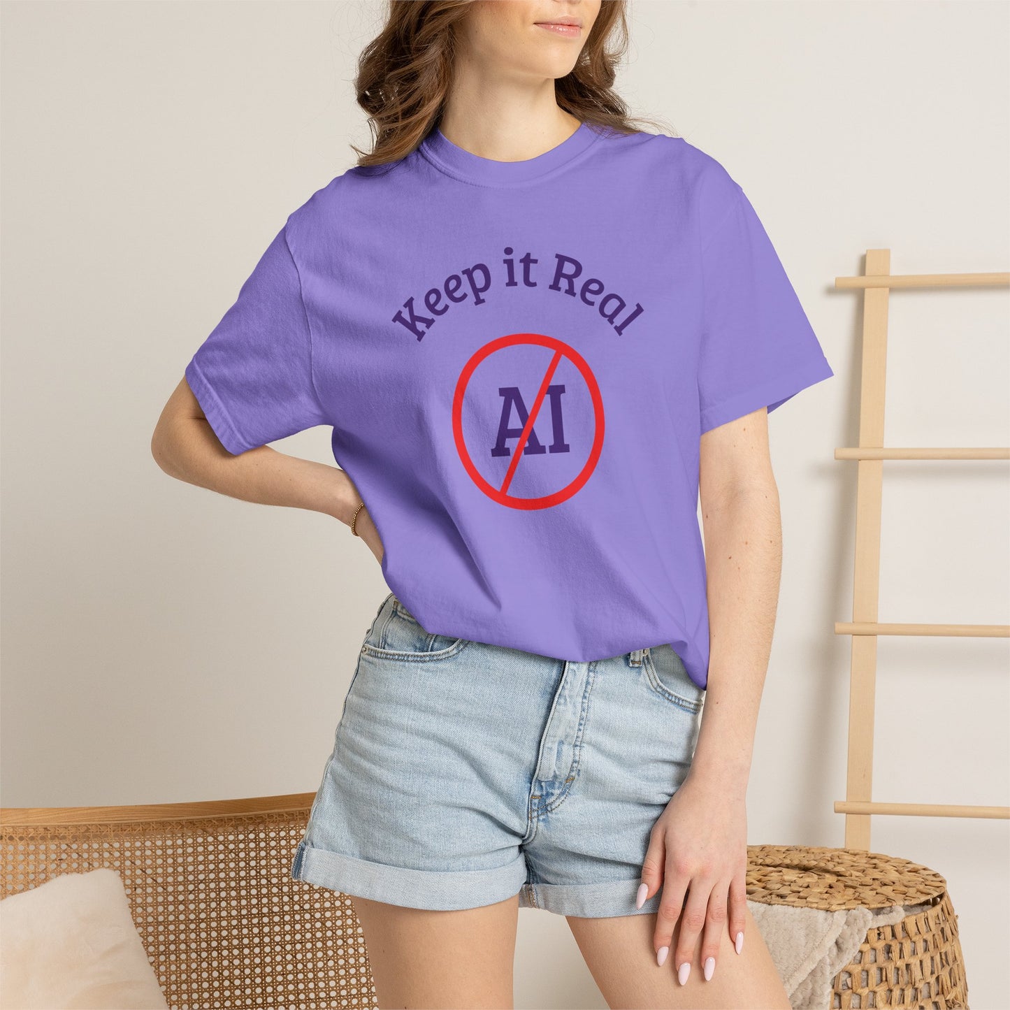 Keep It Real, No AI, Unisex T-shirt
