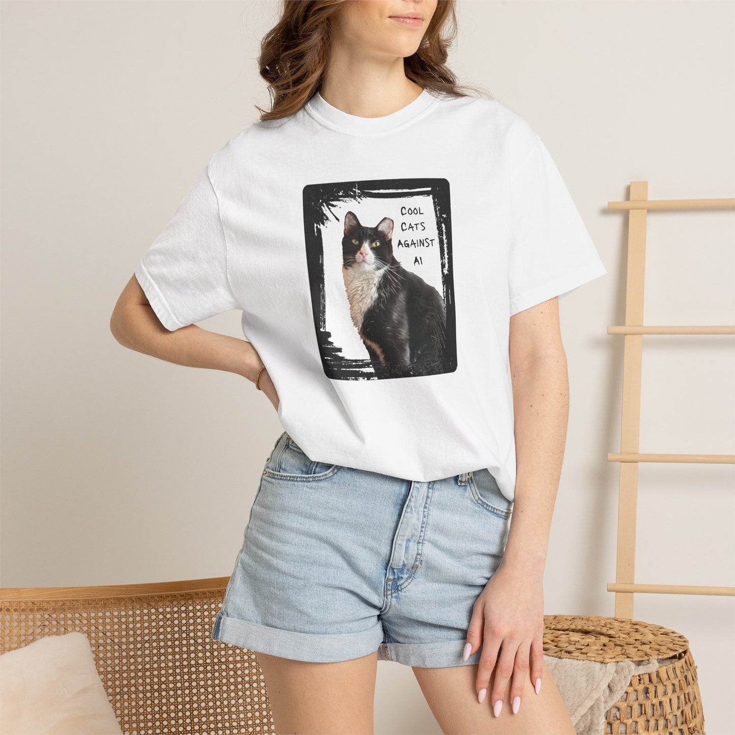 Cool Cats Against AI - Garment-Dyed T-shirt