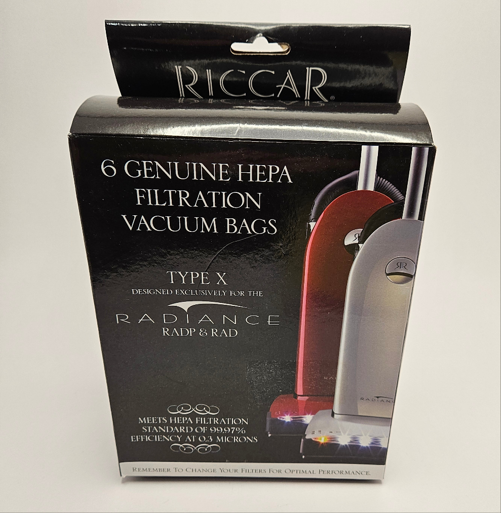 Riccar Radiance RADP & RAD HEPA Filtration Vacuum Bags Type X 6 Pack NEW