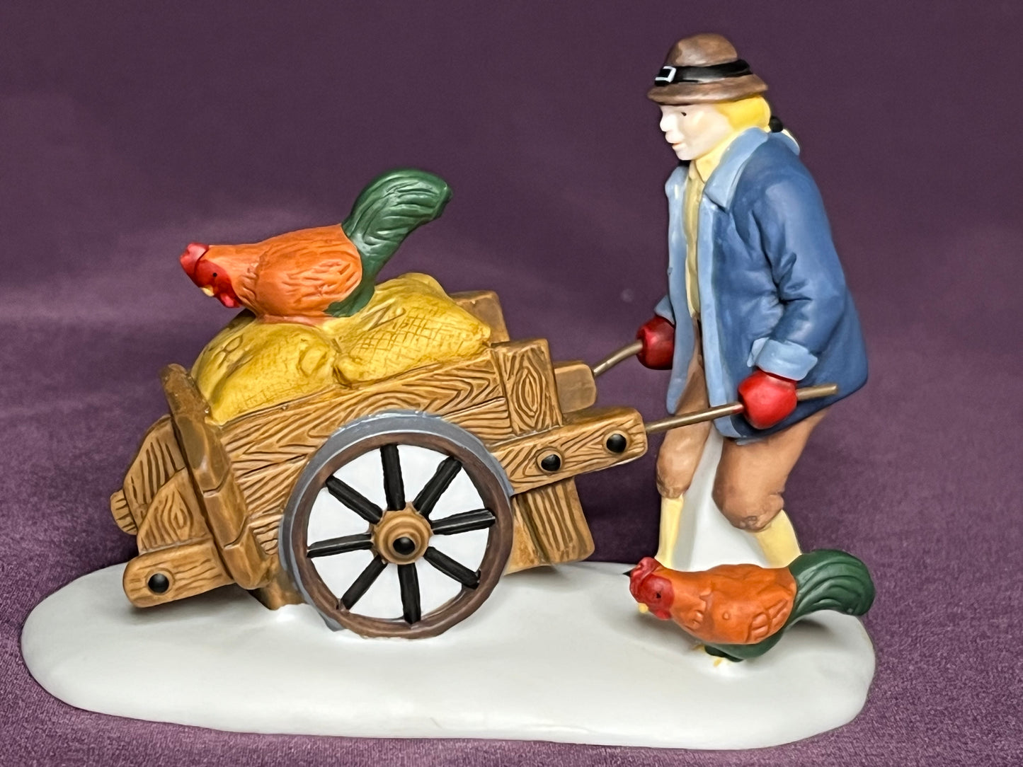 Harvest Seed Cart, Department 56 Heritage Village Collection #56456, 3 pieces