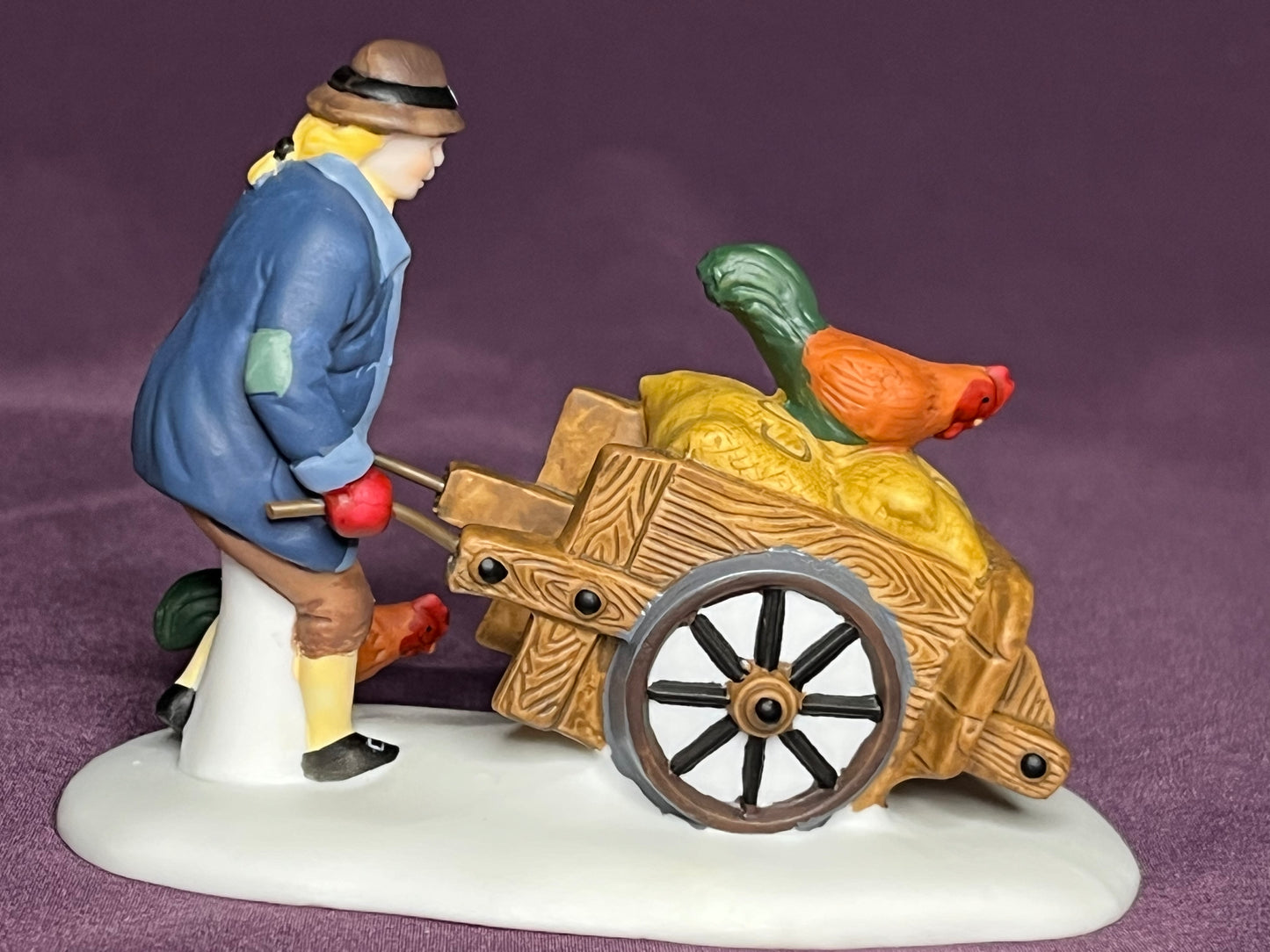 Harvest Seed Cart, Department 56 Heritage Village Collection #56456, 3 pieces