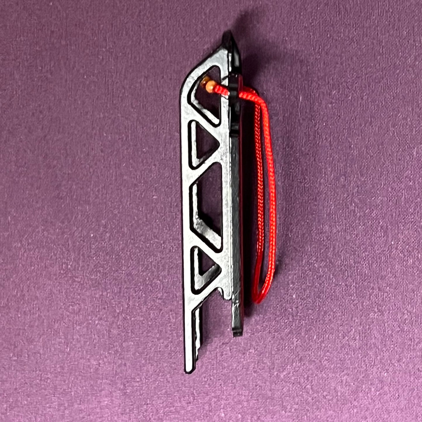Vintage Department 56 handpainted metal sled and skis, #52337
