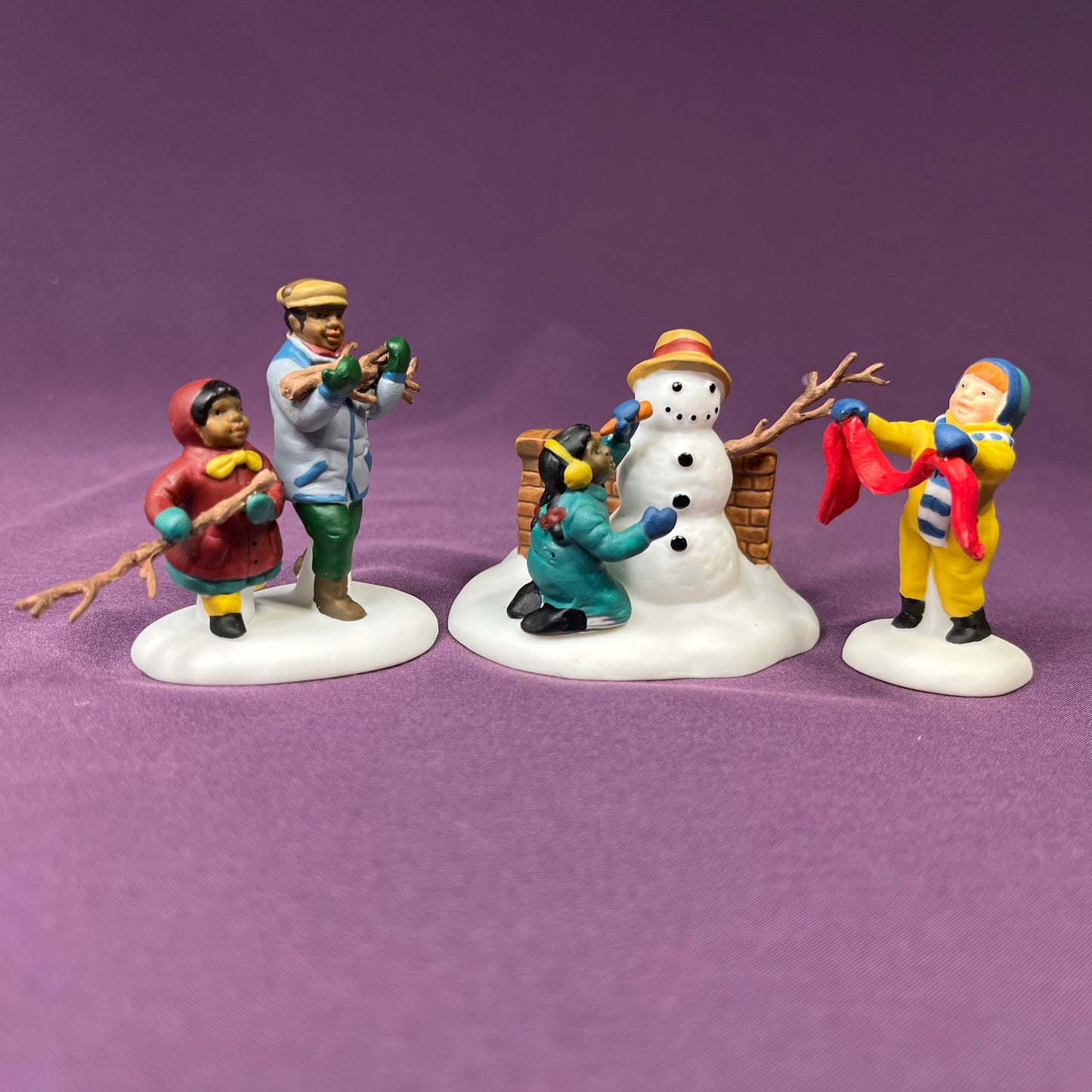Playing in the Snow, Department 56 Heritage Village Collection #5556-5