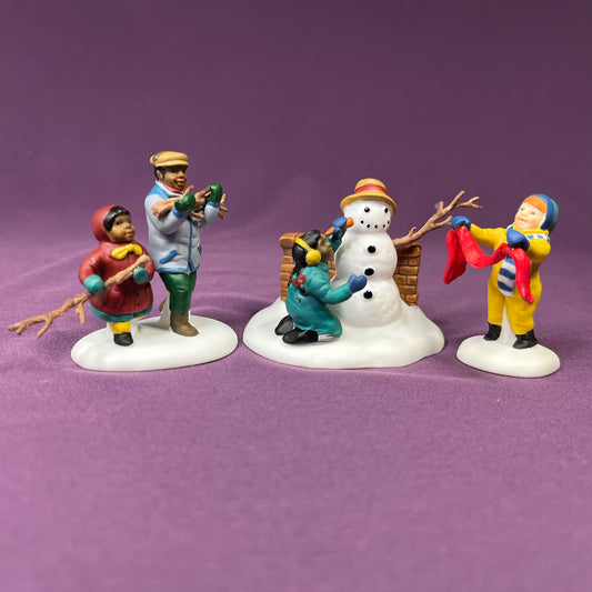 Playing in the Snow, Department 56 Heritage Village Collection #5556-5