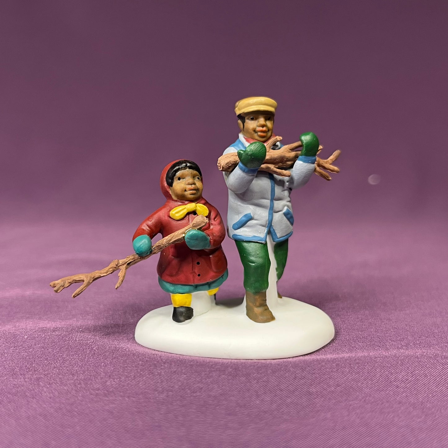 Playing in the Snow, Department 56 Heritage Village Collection #5556-5