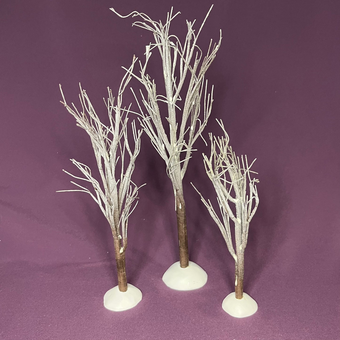 Department 56, Village Accessories, First Frost trees, Set of 3 #800007