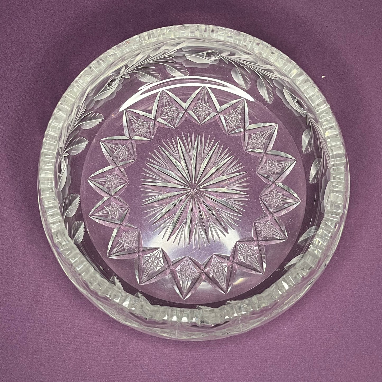 Vintage Hawkes Crystal serving bowl