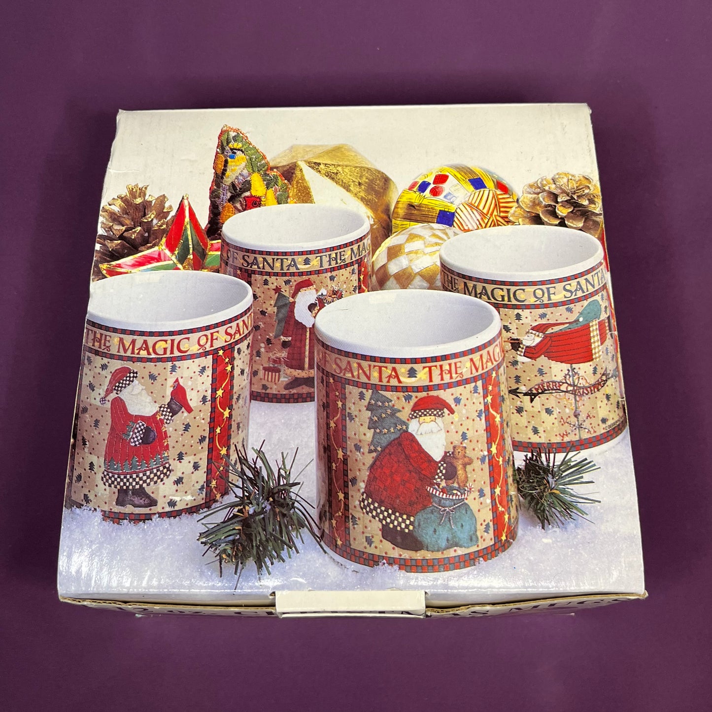 Magic of Santa Mugs, 1996, Debbie Mumm, Sakura